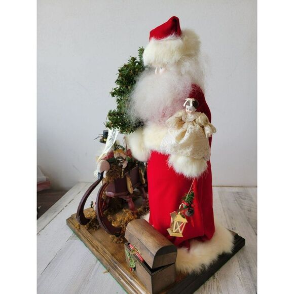 Bit Christmas elfin Marshall Fields 1990 rare musical Xmas decor sleigh 20 in - Picture 5 of 14